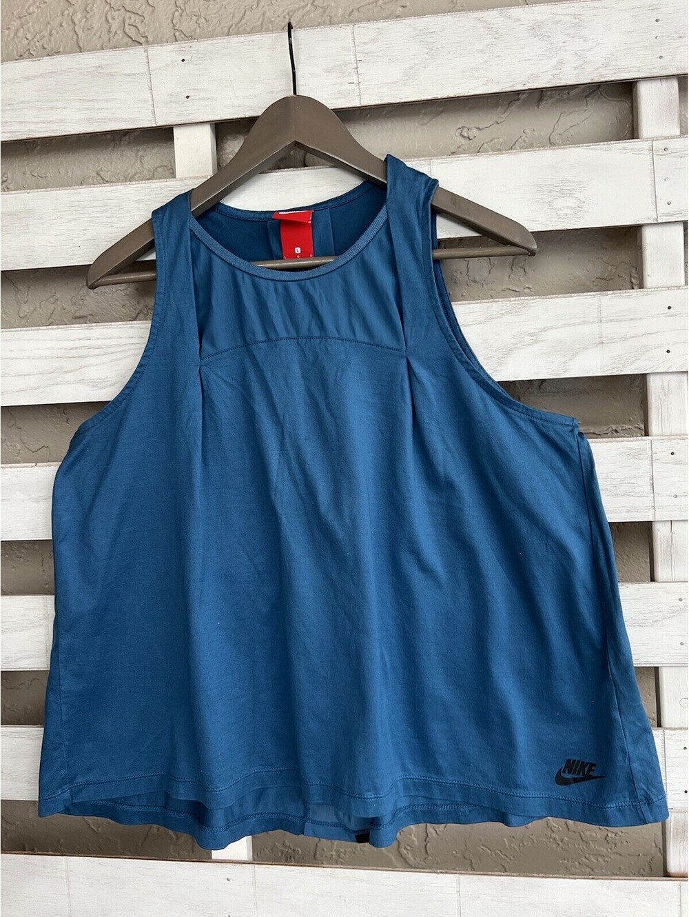 Nike Bounded Women's Tank Top Shirt teal blue sleeveless Size L